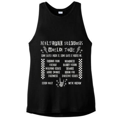 Multiple Sclerosis World Tour MS Awareness Month MS Warrior T-Shirt Ladies PosiCharge Tri-Blend Wicking Tank