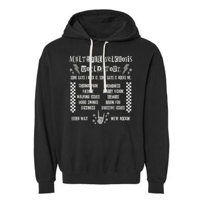 Multiple Sclerosis World Tour MS Awareness Month MS Warrior T-Shirt Garment-Dyed Fleece Hoodie