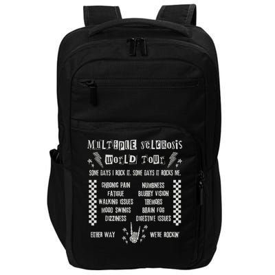 Multiple Sclerosis World Tour MS Awareness Month MS Warrior T-Shirt Impact Tech Backpack