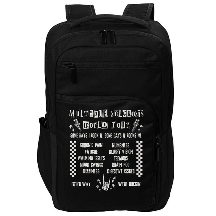 Multiple Sclerosis World Tour MS Awareness Month MS Warrior T-Shirt Impact Tech Backpack
