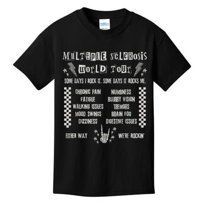 Multiple Sclerosis World Tour MS Awareness Month MS Warrior T-Shirt Kids T-Shirt