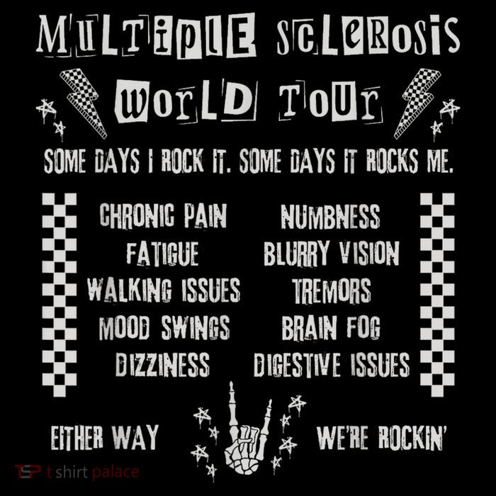 Multiple Sclerosis World Tour MS Awareness Month MS Warrior T-Shirt Zip Tote Bag
