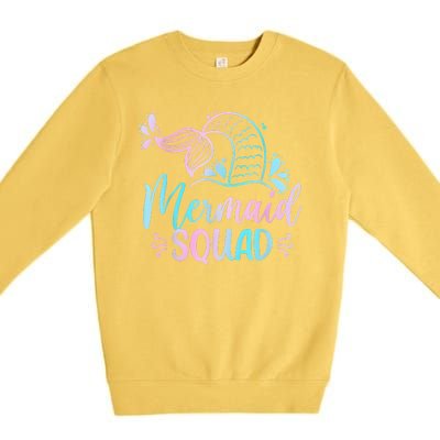 Mermaid Squad Women Birthday Squad Premium Crewneck Sweatshirt