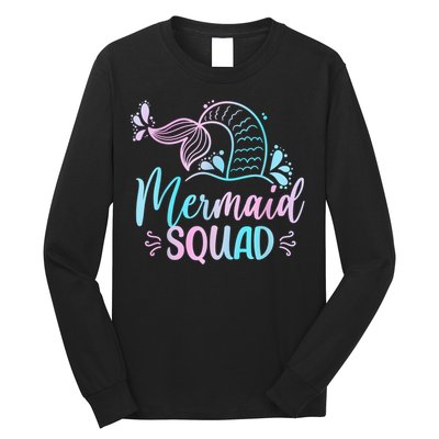 Mermaid Squad Women Birthday Squad Long Sleeve Shirt