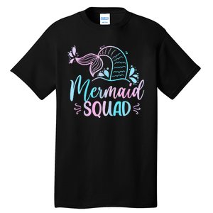 Mermaid Squad Women Birthday Squad Tall T-Shirt