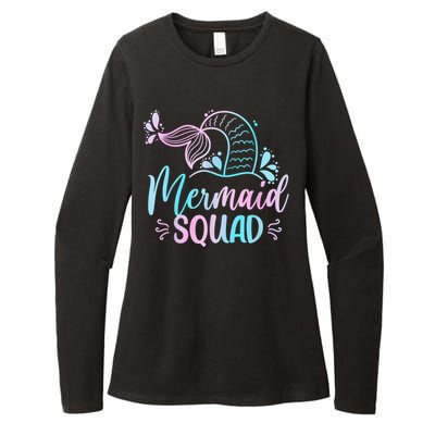 Mermaid Squad Women Birthday Squad Womens CVC Long Sleeve Shirt