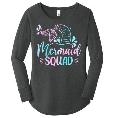 Mermaid Squad Women Birthday Squad Women's Perfect Tri Tunic Long Sleeve Shirt