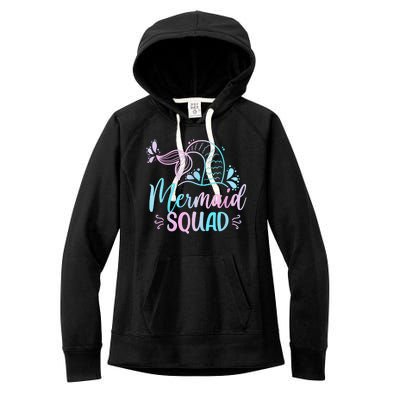 Mermaid Squad Women Birthday Squad Women's Fleece Hoodie