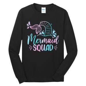 Mermaid Squad Women Birthday Squad Tall Long Sleeve T-Shirt