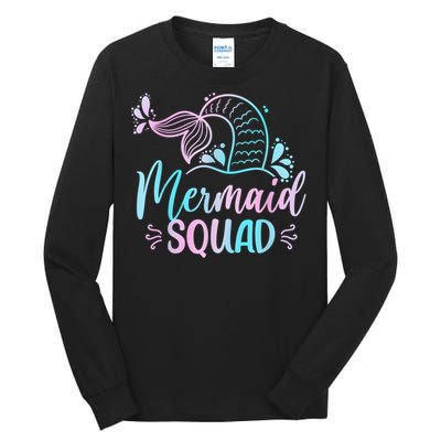 Mermaid Squad Women Birthday Squad Tall Long Sleeve T-Shirt