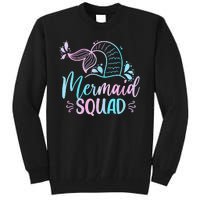 Mermaid Squad Women Birthday Squad Tall Sweatshirt