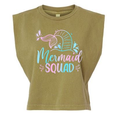 Mermaid Squad Women Birthday Squad Garment-Dyed Women's Muscle Tee