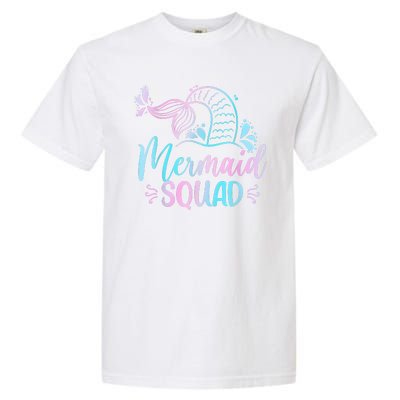 Mermaid Squad Women Birthday Squad Garment-Dyed Heavyweight T-Shirt