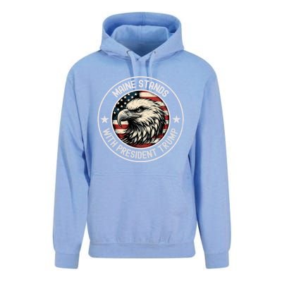 Maine Stands With Trump Gift Unisex Surf Hoodie