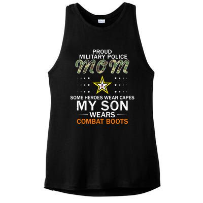 My Son Wears Combat Bootsgiftproud Mp Military Police Mom Army Gift Ladies PosiCharge Tri-Blend Wicking Tank