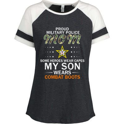 My Son Wears Combat Bootsgiftproud Mp Military Police Mom Army Gift Enza Ladies Jersey Colorblock Tee