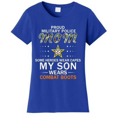 My Son Wears Combat Bootsgiftproud Mp Military Police Mom Army Gift Women's T-Shirt