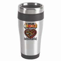 Multiple Sclerosis Wear Orange Ribbon For Myself Ms Warrior 16oz Travel Tumbler