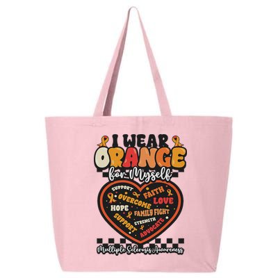 Multiple Sclerosis Wear Orange Ribbon For Myself Ms Warrior 25L Jumbo Tote