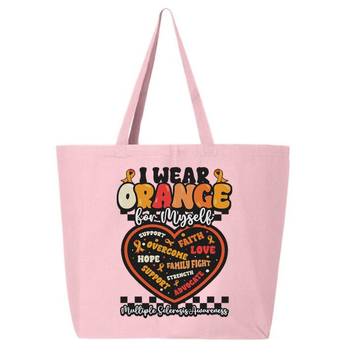 Multiple Sclerosis Wear Orange Ribbon For Myself Ms Warrior 25L Jumbo Tote
