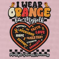 Multiple Sclerosis Wear Orange Ribbon For Myself Ms Warrior 25L Jumbo Tote