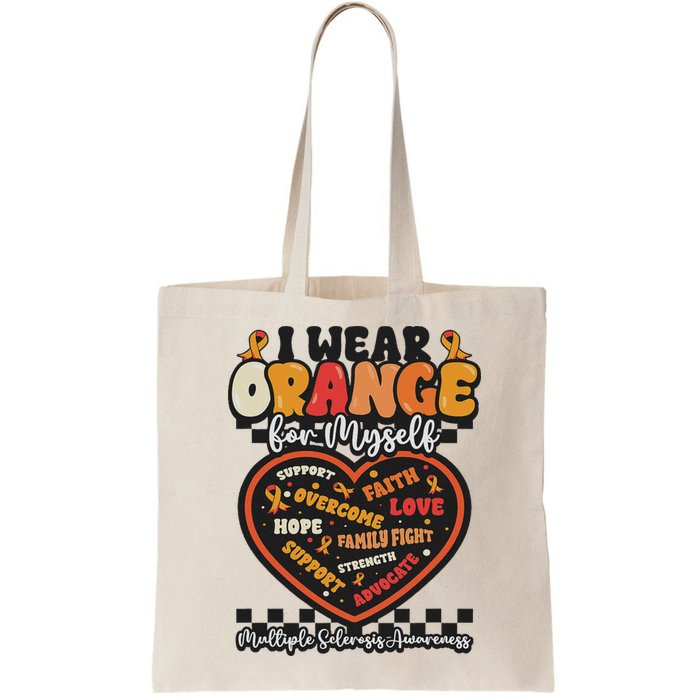Multiple Sclerosis Wear Orange Ribbon For Myself Ms Warrior Bag