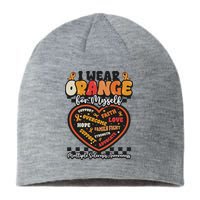 Multiple Sclerosis Wear Orange Ribbon For Myself Ms Warrior Sustainable Beanie