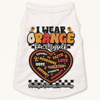Multiple Sclerosis Wear Orange Ribbon For Myself Ms Warrior Doggie Tank