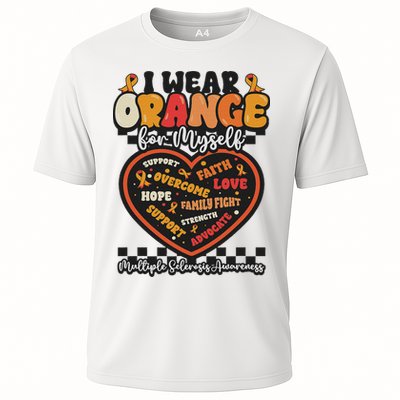 Multiple Sclerosis Wear Orange Ribbon For Myself Ms Warrior Performance Shirt