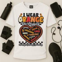 Multiple Sclerosis Wear Orange Ribbon For Myself Ms Warrior Performance Shirt