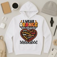 Multiple Sclerosis Wear Orange Ribbon For Myself Ms Warrior Hoodie