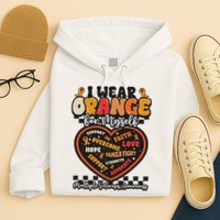 Multiple Sclerosis Wear Orange Ribbon For Myself Ms Warrior Hoodie