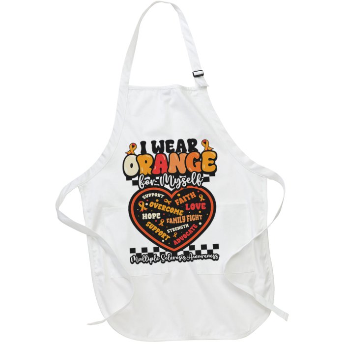 Multiple Sclerosis Wear Orange Ribbon For Myself Ms Warrior Apron