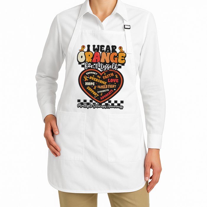 Multiple Sclerosis Wear Orange Ribbon For Myself Ms Warrior Apron