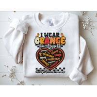 Multiple Sclerosis Wear Orange Ribbon For Myself Ms Warrior Sweatshirt