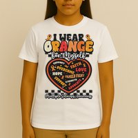 Multiple Sclerosis Wear Orange Ribbon For Myself Ms Warrior T-Shirt