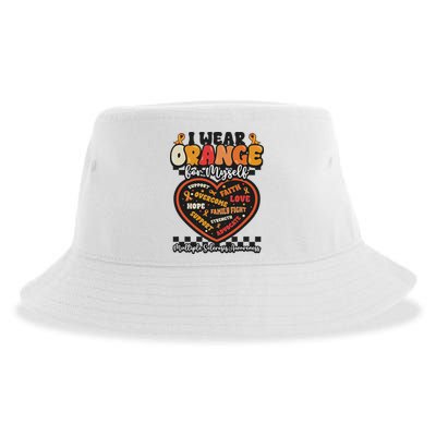 Multiple Sclerosis Wear Orange Ribbon For Myself Ms Warrior Sustainable Bucket Hat