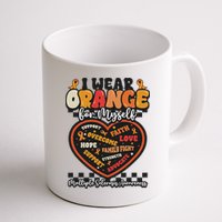 Multiple Sclerosis Wear Orange Ribbon For Myself Ms Warrior Mug