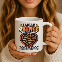 Multiple Sclerosis Wear Orange Ribbon For Myself Ms Warrior Mug