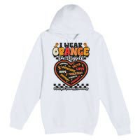 Multiple Sclerosis Wear Orange Ribbon For Myself Ms Warrior Premium Pullover Hoodie