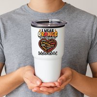 Multiple Sclerosis Wear Orange Ribbon For Myself Ms Warrior Tumbler