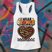 Multiple Sclerosis Wear Orange Ribbon For Myself Ms Warrior Womens Tank Top