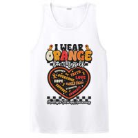 Multiple Sclerosis Wear Orange Ribbon For Myself Ms Warrior PosiCharge Competitor Tank