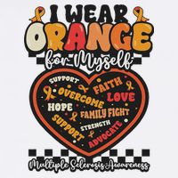 Multiple Sclerosis Wear Orange Ribbon For Myself Ms Warrior Trucker Hat