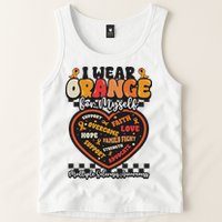 Multiple Sclerosis Wear Orange Ribbon For Myself Ms Warrior Tank Top