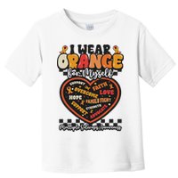 Multiple Sclerosis Wear Orange Ribbon For Myself Ms Warrior Toddler T-Shirt