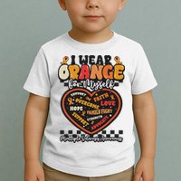Multiple Sclerosis Wear Orange Ribbon For Myself Ms Warrior Toddler T-Shirt