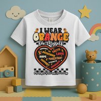 Multiple Sclerosis Wear Orange Ribbon For Myself Ms Warrior Toddler T-Shirt