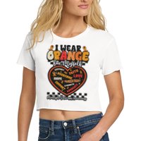 Multiple Sclerosis Wear Orange Ribbon For Myself Ms Warrior Crop Top