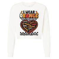 Multiple Sclerosis Wear Orange Ribbon For Myself Ms Warrior Cropped Pullover Crew